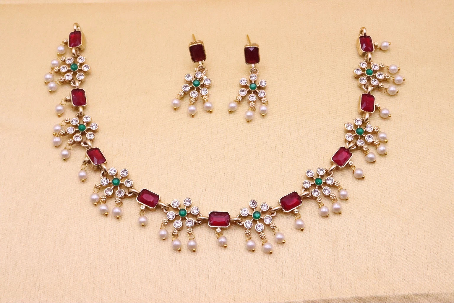 Alloy Multicolor Jewel Set (Pack of 1)